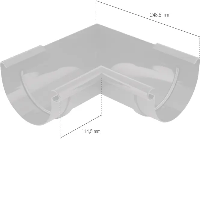 BRYZA PVC Belső szeglet 125 mm grafit