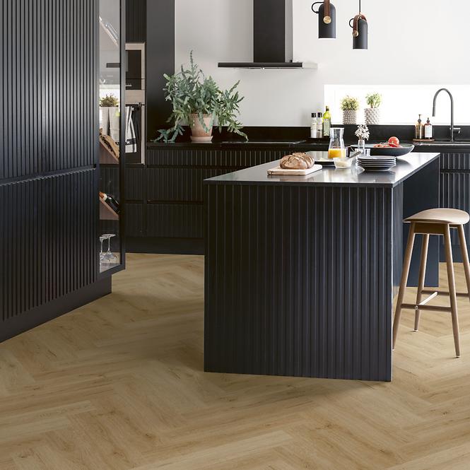 Vinyl padlo LVT RIGID tolgy Memfis Herringbone 5+1mm 0,3mm