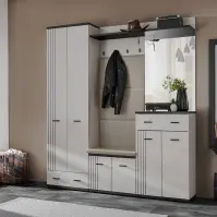 Előszobafal Hugo VII Cc Hg7+P2 Párna Kasmír/Fekete