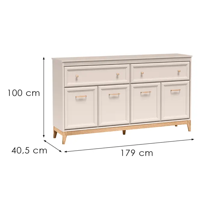 Komód Windsor 2w 180 Kashmir/Tölgy Természetes,2