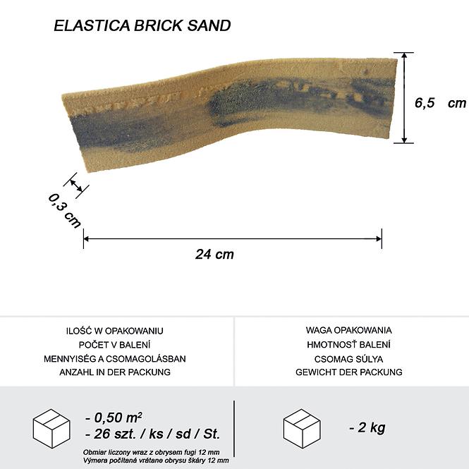 Rugalmas homlokzati deszka Brick Sand