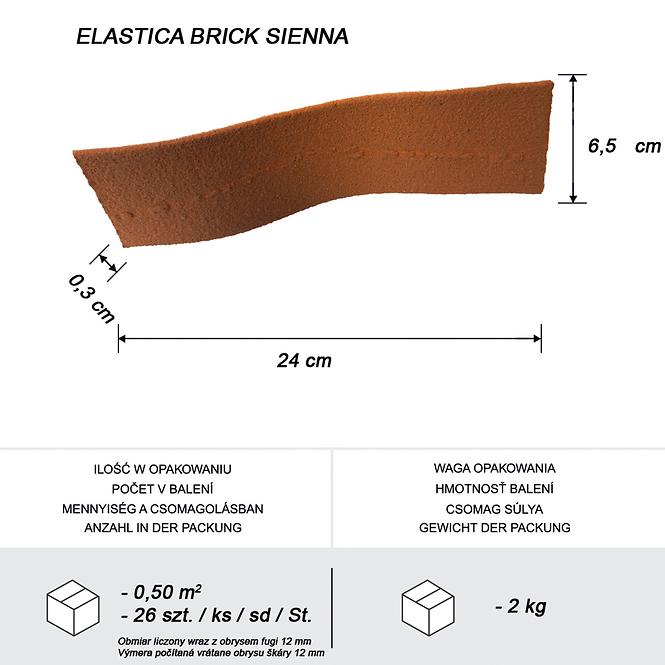 Rugalmas homlokzati deszka Brick Siena,3