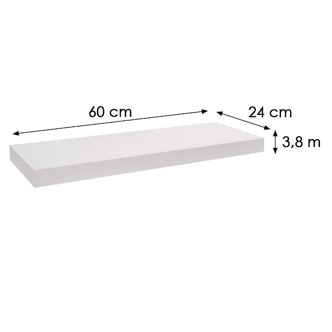 Függő polc FS 60/24 fehér 65080 595x235