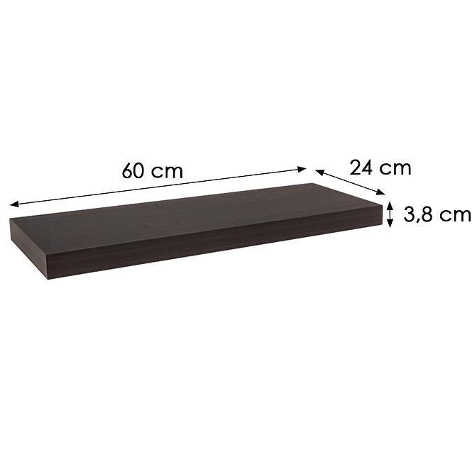 Függő polc FS 60/24 wenge 65084 595x235