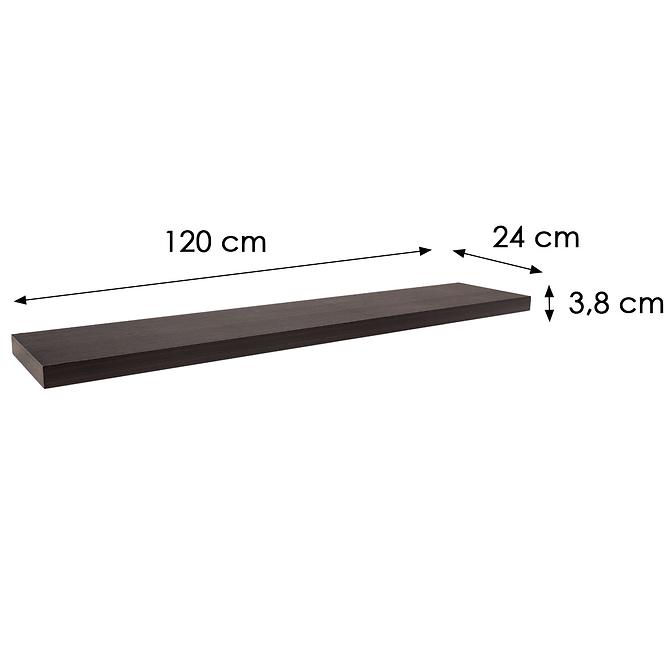 Függő polc FS 118/24 wenge 65144 1180x235