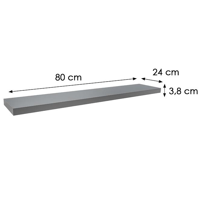 Függő polc FS 118/24 fényes szürke 65155 1180x235,2