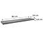 Függő polc FS 118/24 fényes szürke 65155 1180x235,2