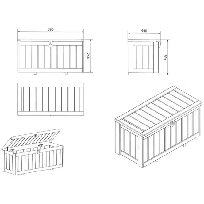 Kerti doboz S – 89 x 44 x 48,2 cm