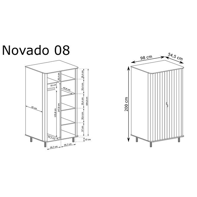 Novado 8nv Szekrény Klasszikus fehér