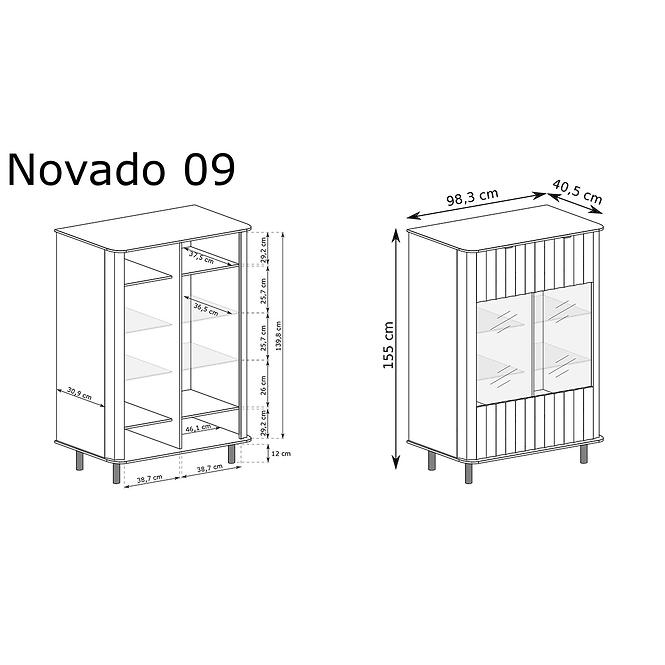 Vitrin Niska Novado 9nv Clay Gray