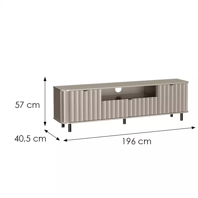 Szekrény RTV Novado 5nv 200 Clay Gray,2