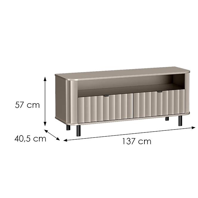 Szekrény RTV Novado 6nv 140 Clay Gray,2
