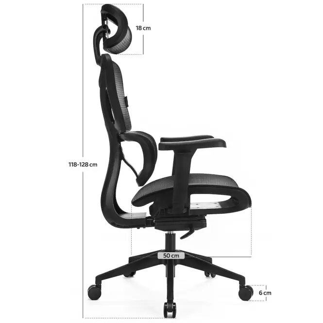 Szék Control Series Lv0654 Fekete