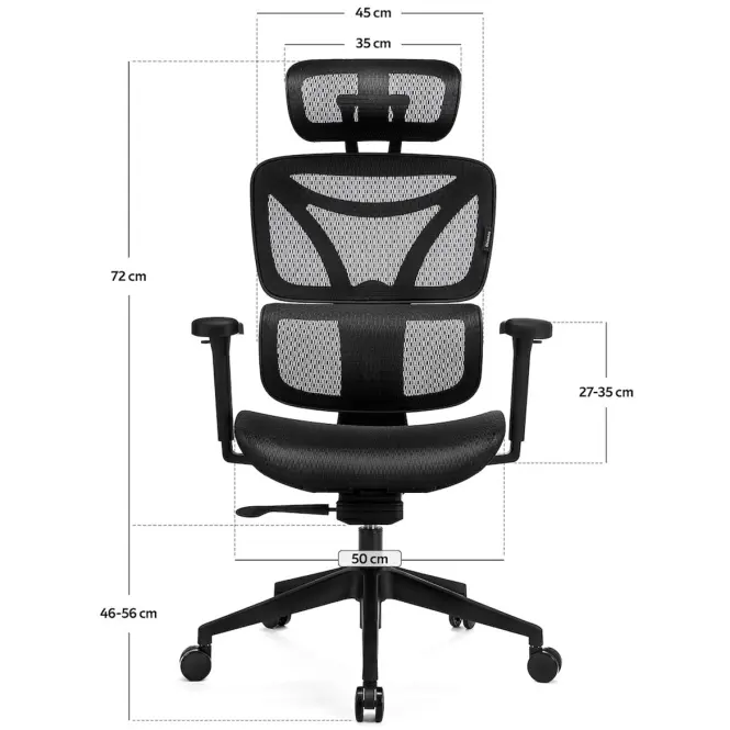 Szék Control Series Lv0654 Fekete