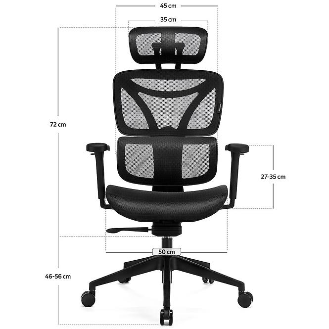 Szék Control Series Lv0654 Fekete,4