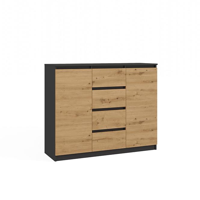 Komód 2D4S Antracit/Artisan