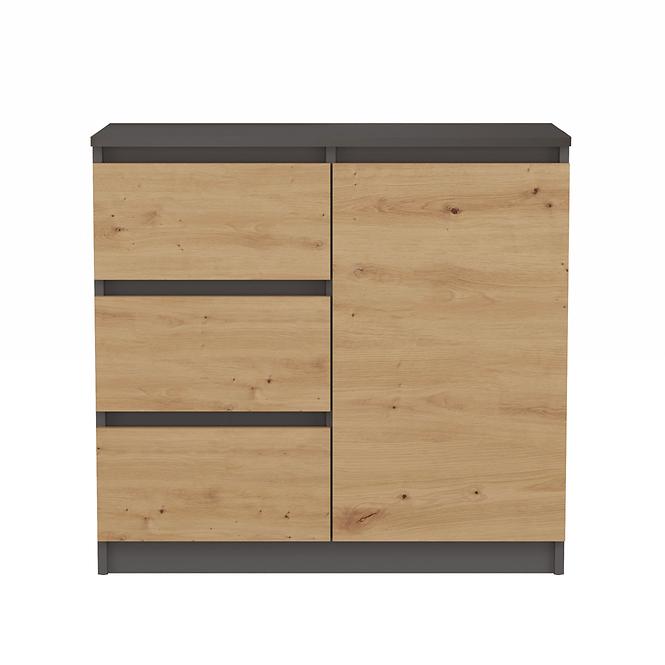 Komód 1D3S AntracitArtIsan