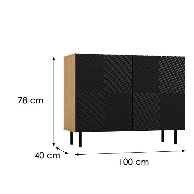 Komód Kama 2D Artisan/Fekete