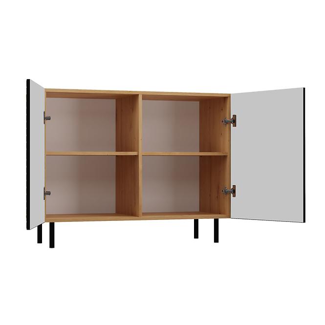 Komód Kama 2D Slim Artisan/Fekete
