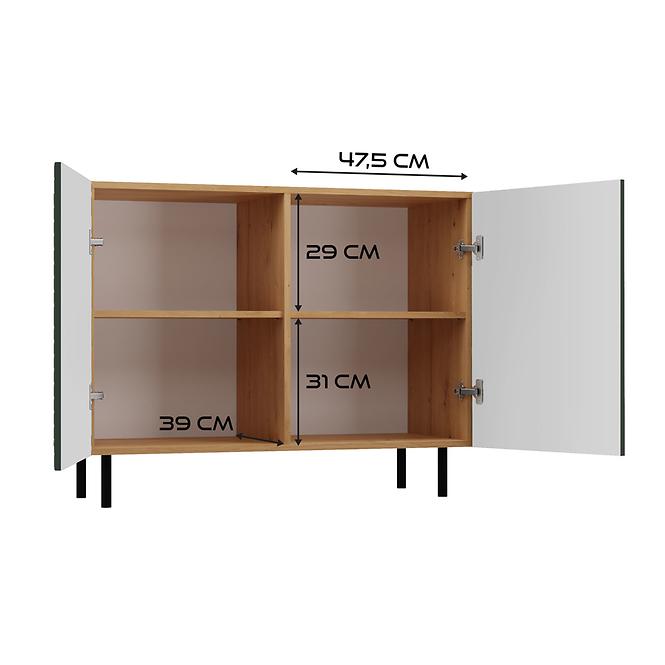 Komód Kama 2D Slim Artisan/Zöld