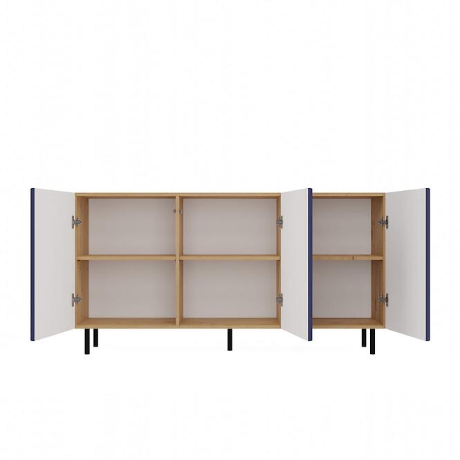 Komód Kama 3 D Slim Artisan/Gránát,5