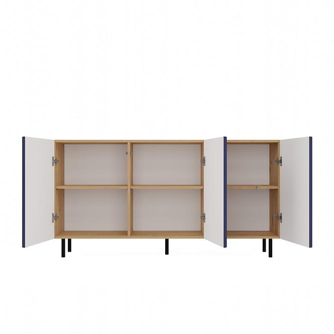 Komód Kama 3 Drzwi Slim Artisan/Gránát