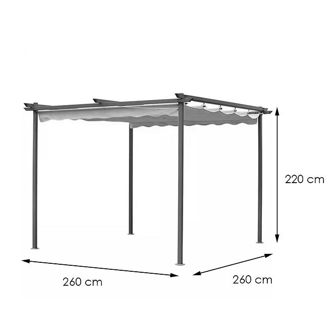 Kerti pavilon 2,6x2,6x2,2 m bézs