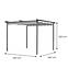 Kerti pavilon / pergola 2,6x2,6x2,2 m bézs,2