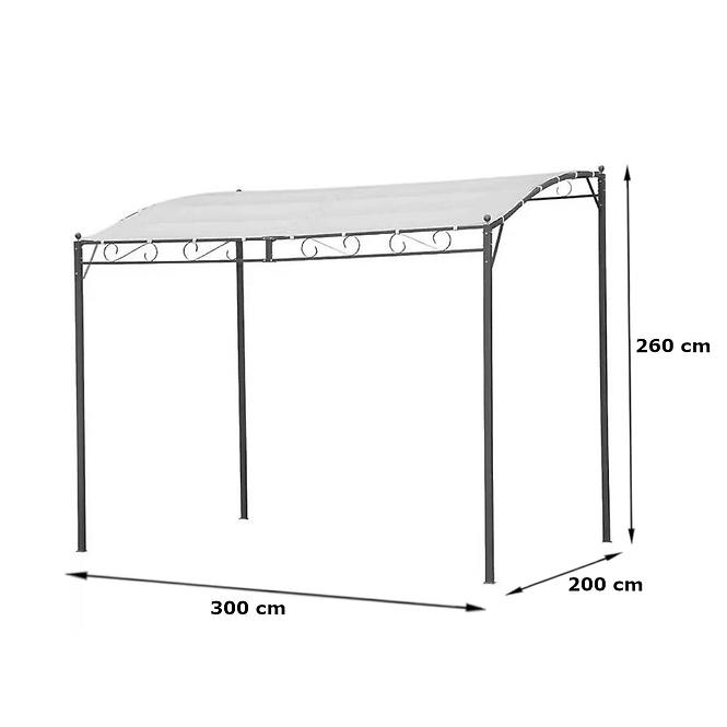 Kerti pavilon 2x3 m bézs