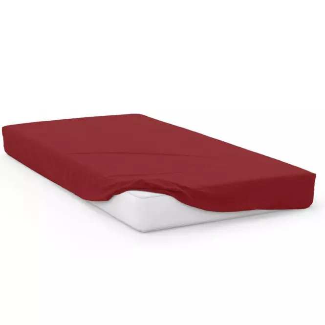 Lepedő Jersey gumiszalaggal 90x200 piros,2