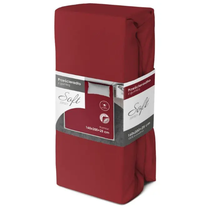 Lepedő Jersey gumiszalaggal 140x200 piros
