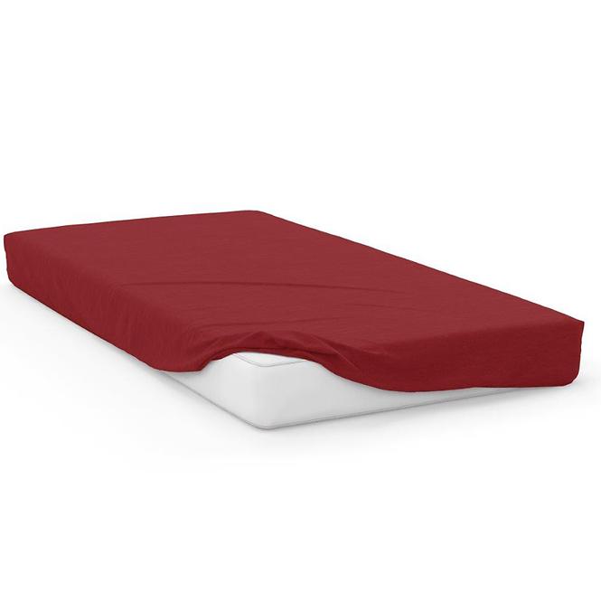 Lepedő Jersey gumiszalaggal 200x220 piros
