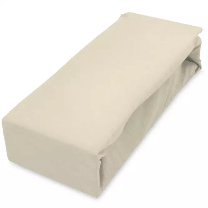 Lepedő Jersey gumiszalaggal 90x200 krém