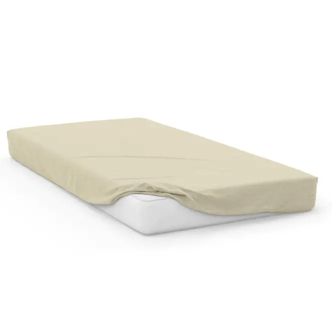Lepedő Jersey gumiszalaggal 90x200 krém