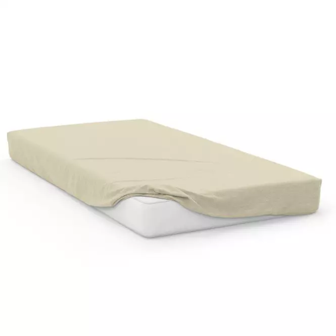 Lepedő Jersey gumiszalaggal 90x200 krém,2