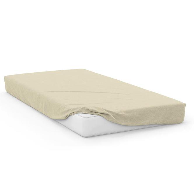 Lepedő Jersey gumiszalaggal 160x200 krém