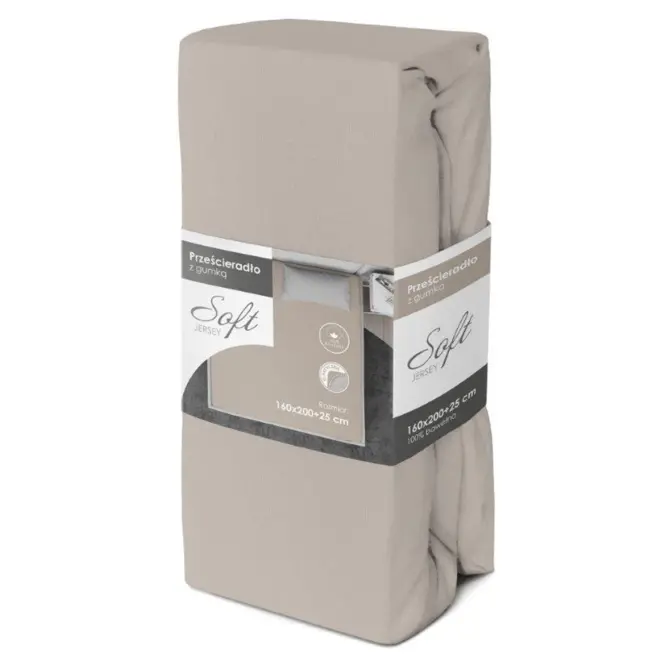 Lepedő Jersey gumiszalaggal 90x200 szürke