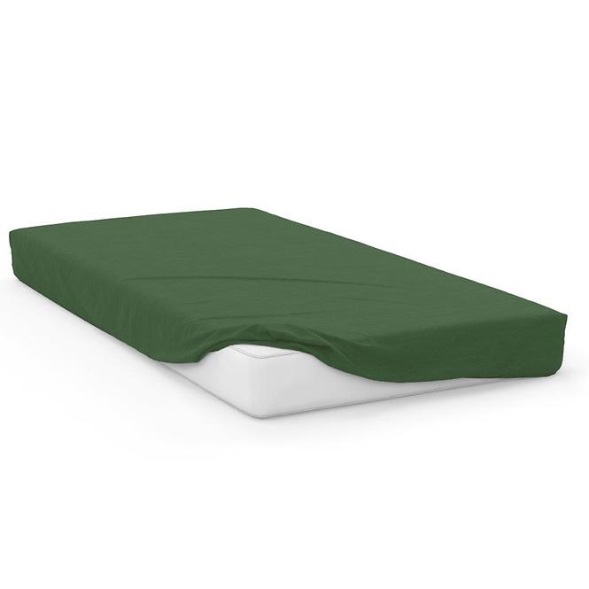 Lepedő Jersey gumiszalaggal 160x200 zöld