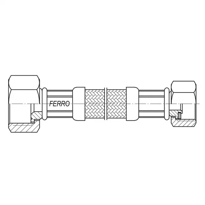 Csatlakozócső L-100 cm 1/2” x 3/8” n-n PWS87,2