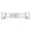Csatlakozócső L-150 cm 1/2” n-n tömítésel PWS30,2