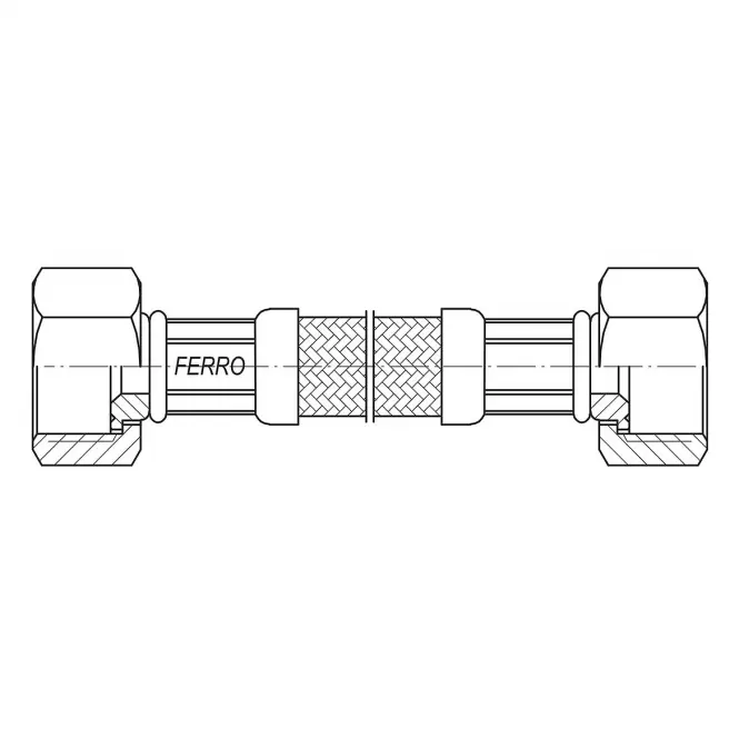 Csatlakozócső L-60 cm 3/8” x 3/8” n-n PWS94,2