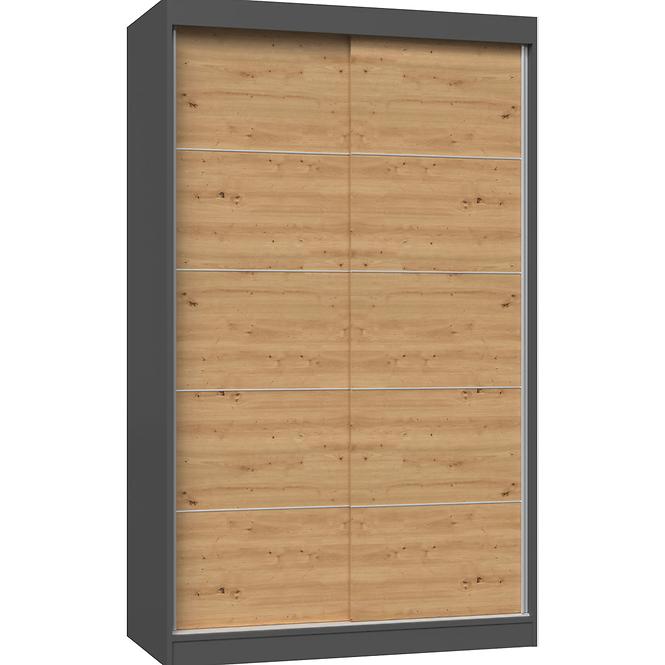 Szekrény Iga 120 Antracit Artisan C  Kpl