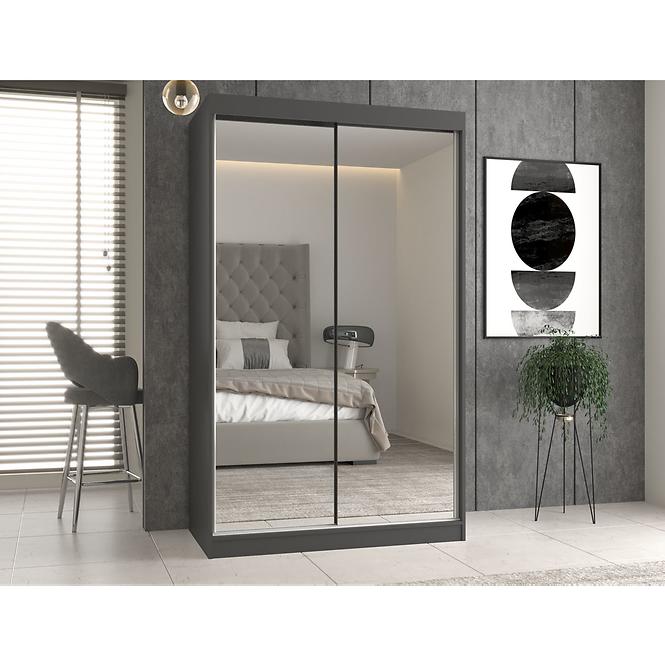 Szekrény Iga 120 Antracit Artisan A - tükör,4