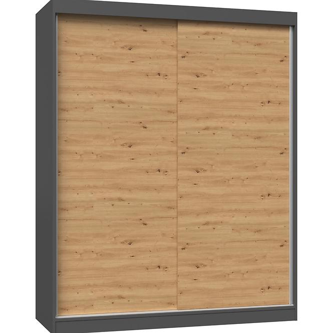 Szekrény Iga 160 Antracit/Artisan B - tükör nélkül