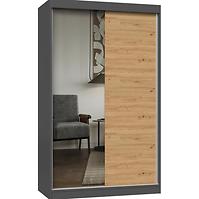Szekrény Iga 120 Antracit Artisan A/B - tükör/tükör nélkül