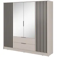 Szekrény Nelly 4d tükör Kasmír/fekete pop