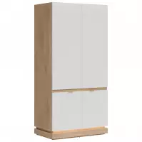 Szekrény 2d Milton Ml08 tölgy Crem Torro Fehér