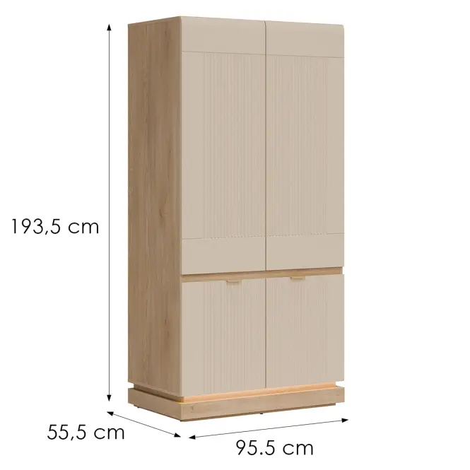 Szekrény 2d Milton Ml08 Cashmere