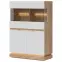 Vitrin Alacsony Milton Ml04 tölgy Crem Torro Fehér,3