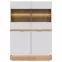 Vitrin Alacsony Milton Ml04 tölgy Crem Torro Fehér,5